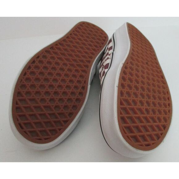 Van's Unisex Red & White Checked Canvas Lace Shoes Women's 6.5 & Men's 5 - Picture 10 of 10